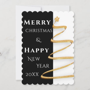 Modern Two Tone Colours Christmas Greetings Card
