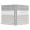 Modern two tone grey, white chevron & polka dot