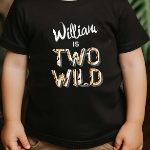 Modern Two Wild Simple Safari Themed 2nd Birthday Toddler T-shirt
