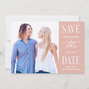 Modern Type Editable Colour Save The Date Card