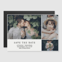 Modern Typewriter | 3 Photo Save the Date