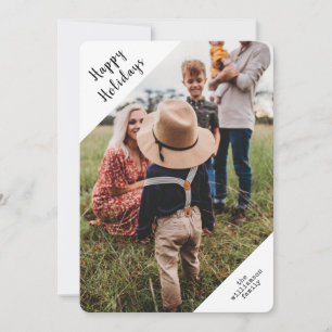 Modern Typewriter Script Christmas Photo Holiday Card