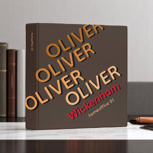 Modern Typographic Brown homeoffice Binder