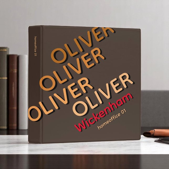Modern Typographic Brown homeoffice Binder (Creator Uploaded)