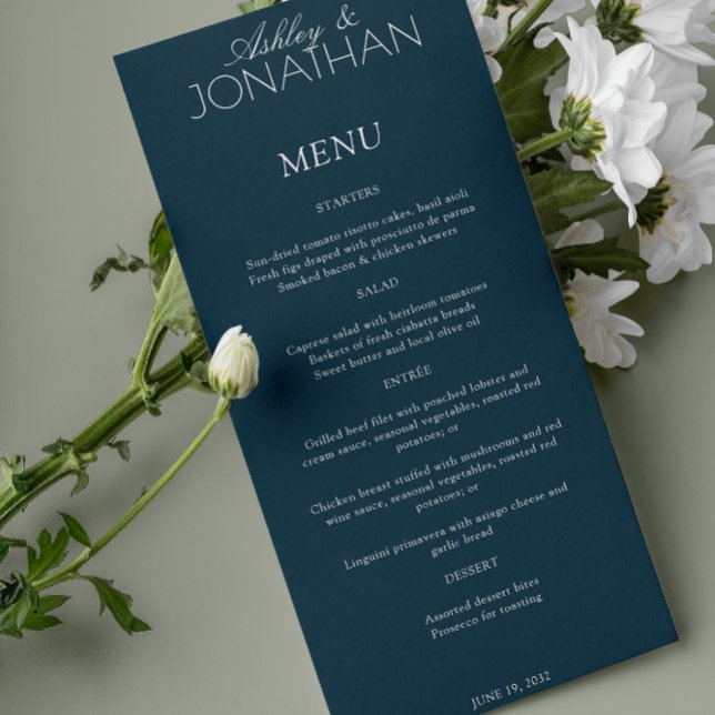 Modern Typographic-Centric Wedding Reception Menu (Creator Uploaded)