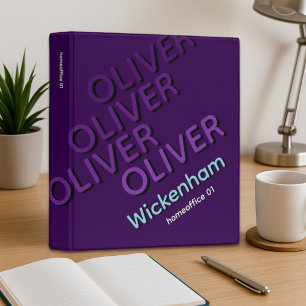 Modern Typographic Purple homeoffice Binder