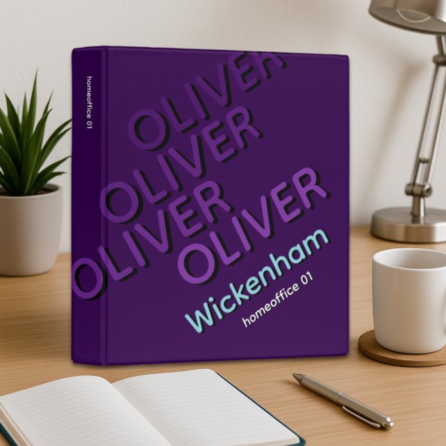 Modern Typographic Purple homeoffice Binder (Creator Uploaded)