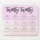 Modern Typography 2020 Calendar | Pink Watercolor
