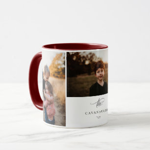 Modern Typography 3 Photo Collage Mug