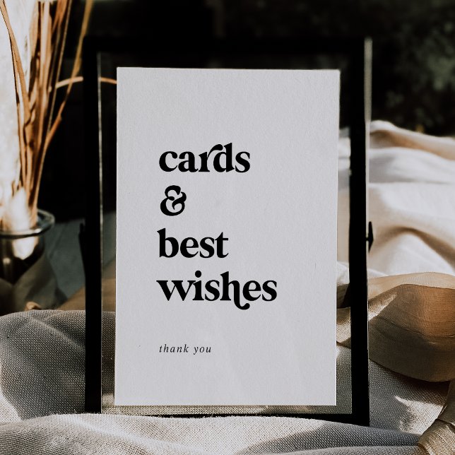 Modern Typography 5x7" Cards and Best Wishes Sign (Modern Typography 5x7" Cards and Best Wishes Sign)