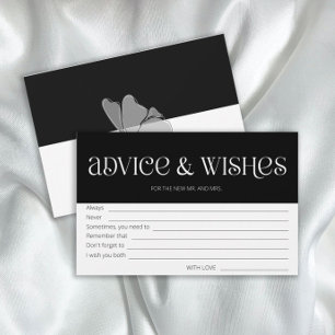 Modern Typography Advice and Wishes Bridal Shower Stationery