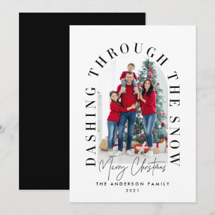 Modern typography arch 1 photo black Christmas