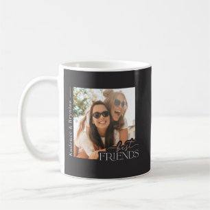 Modern Typography Best Friends Photo Coffee Mug