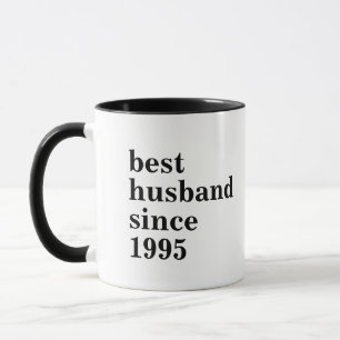 Modern Typography Best Husband Anniversary Coffee Mug