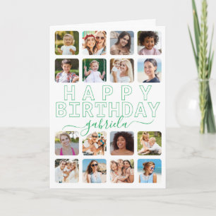 Modern Typography Birthday Card – Custom Photo Gre