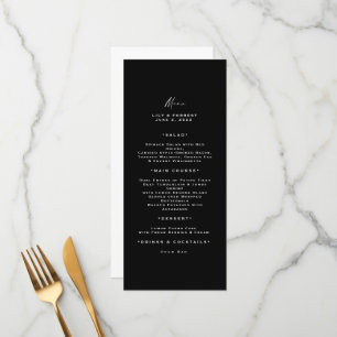 Modern Typography Black & White Long Menu