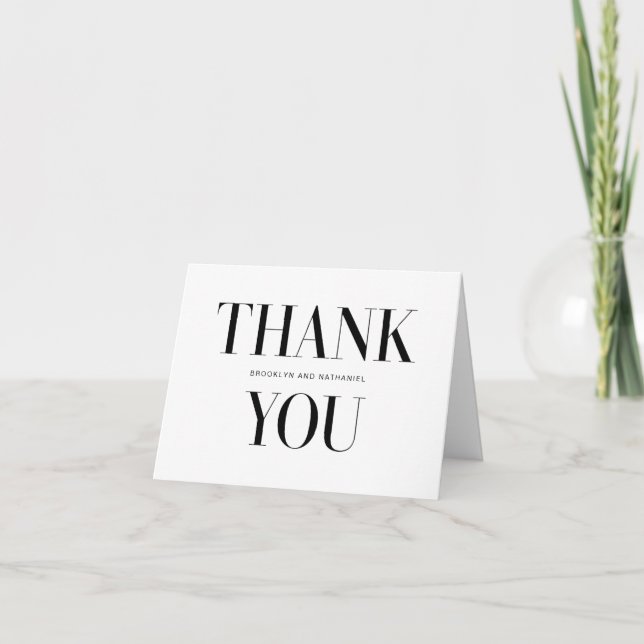  Modern Typography Bold Thank You Card (Front)