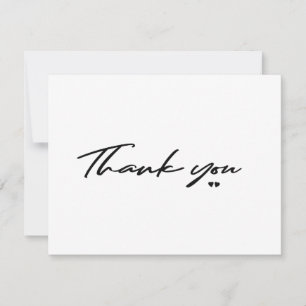 Modern typography bridal shower by mail thank you card