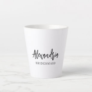 Modern Typography Bridesmaid Gift Latte Mug