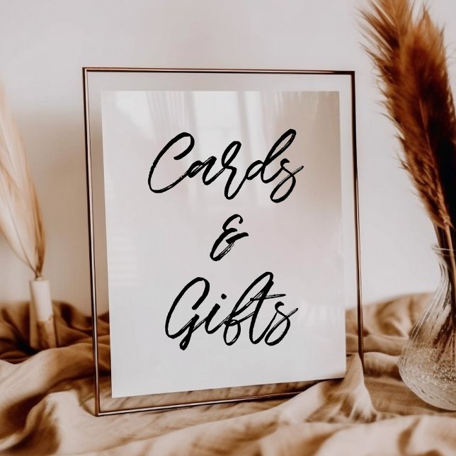 Modern typography Cards and gifts wedding sign (Creator Uploaded)