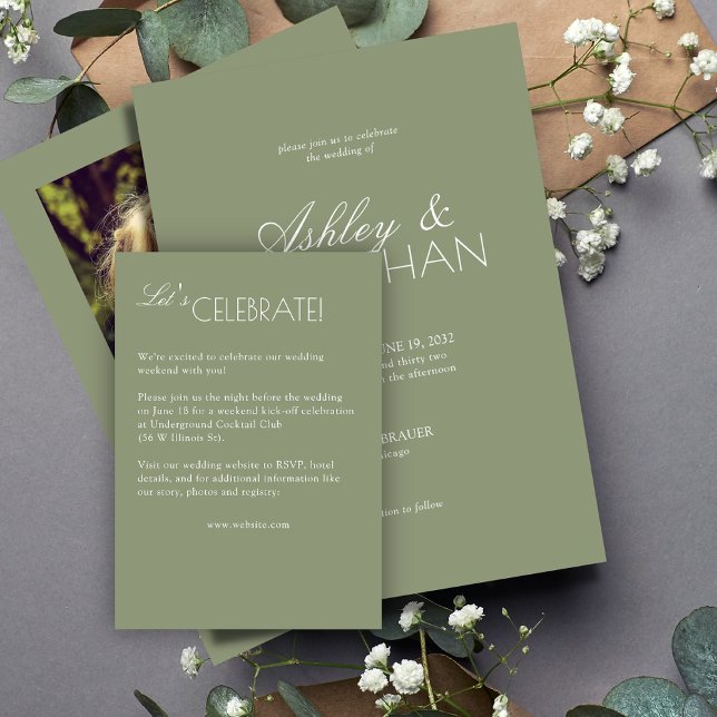 Modern Typography-Centric Wedding Enclosure Card (Creator Uploaded)