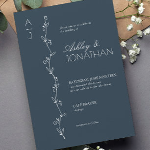 Modern Typography-Centric Wedding Invitation