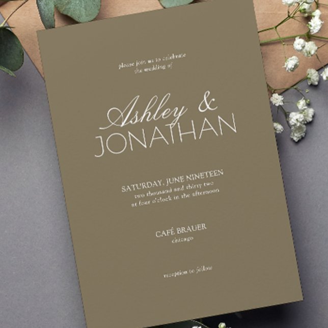 Modern Typography-Centric Wedding Invitation (Creator Uploaded)