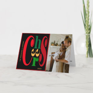 Modern Typography CHEERS Photo Holiday