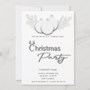 Modern  typography corporate Christmas party Invitation