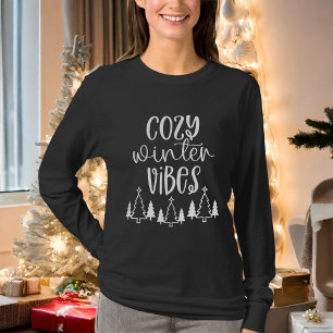 Modern Typography Cozy Winter Vibes T-Shirt