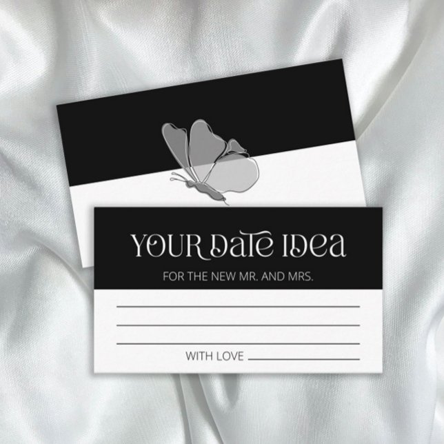 Modern Typography Date night ideas. Date jar Enclosure Card (Creator Uploaded)