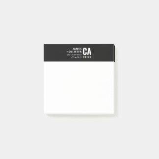 Modern Typography Design | Black & White Post-it Notes