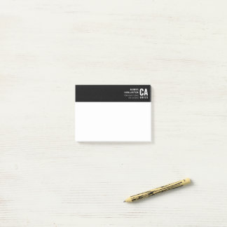 Modern Typography Design | Black & White Post-it Notes