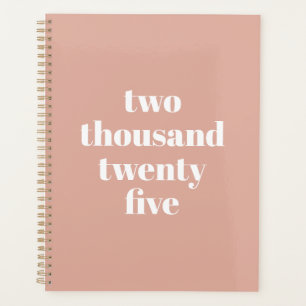 Modern typography dusty pink custom year text planner