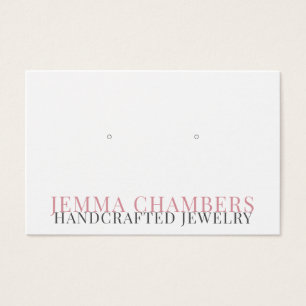 Modern Typography Earring Jewellery Display Card