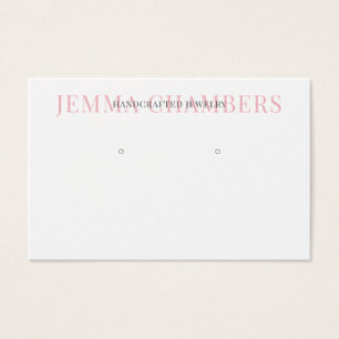 Modern Typography Earrings Jewellery Display Cards
