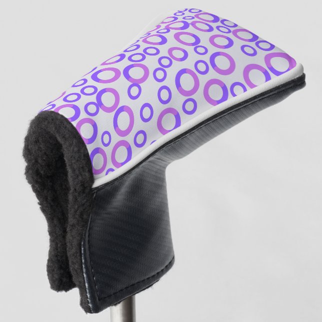modern typography elegant script  golf head cover (3/4 Front)