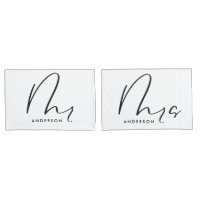 Modern typography elegant script mr mrs gift