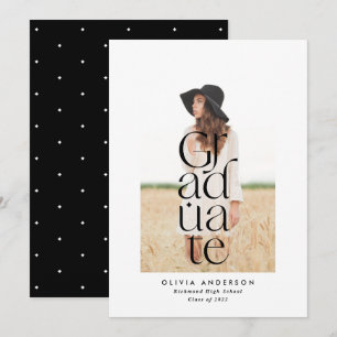 Modern typography elegant stylish bold photo annou announcement