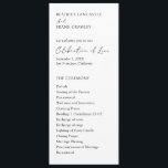 Modern Typography Elegant Wedding Program<br><div class="desc">Classic style wedding program with a modern twist. The template features a simple and minimal layout with "and" along with "celebration of love" in elegant typography. This minimalist black and white program is great for a formal wedding and may be changed to any colours you wish in the design editing...</div>