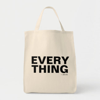 Modern Typography Everything and More Canvas Tote Bag