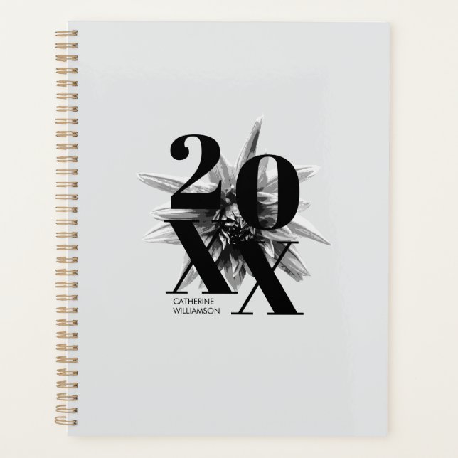 Modern Typography Floral Name 2026 Planner (Front)