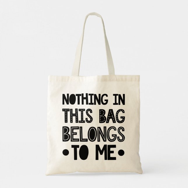 Modern Typography funny Quotes Tote Bag (Back)