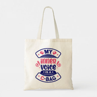 Modern Typography funny Quotes Tote Bag