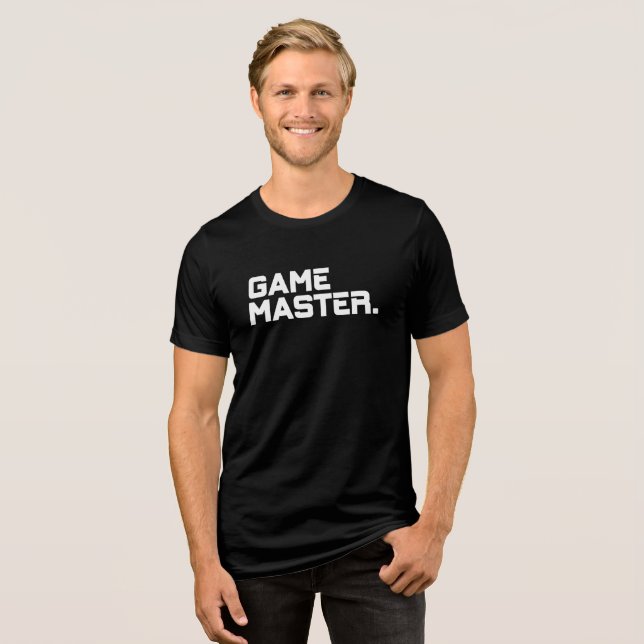 Modern Typography Game Master Men's Matching Tri-Blend Shirt (Front Full)