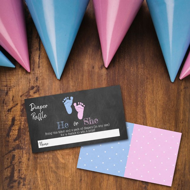 Modern Typography Gender Reveal Party! Baby Shower Enclosure Card (Creator Uploaded)