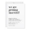 Modern Typography Getting Married Photo Wedding