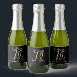 Modern typography gold elegant chic 70th birthday sparkling wine label<br><div class="desc">Celebrate your 70th birthday in style with these black,  white and gold effect making 70 look good wine,  beer and water party labels. A modern design with script text and bold graphics. Change the colour to customise. Part of a collection.</div>
