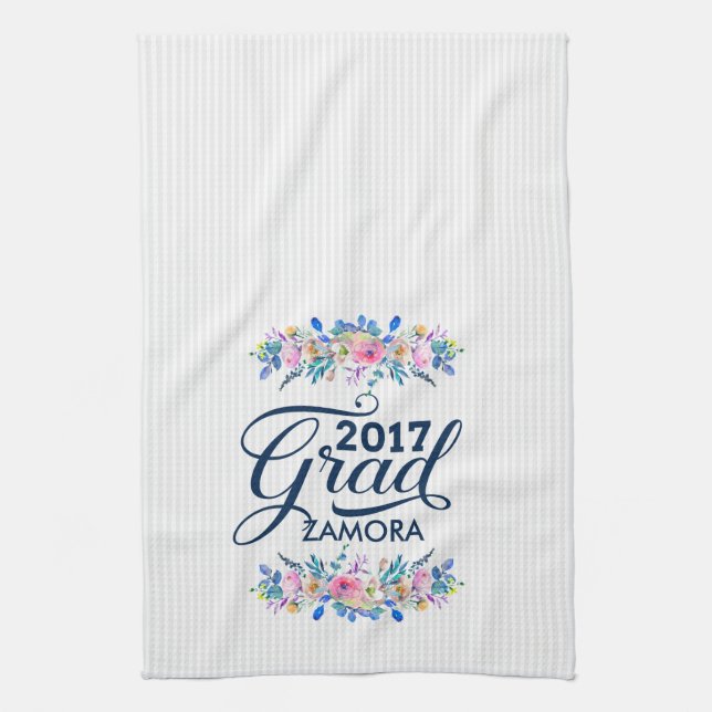 Modern Typography Grad 2023 Kitchen Towel (Vertical)
