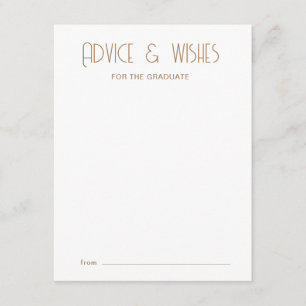 Modern Typography Graduate Advice Card